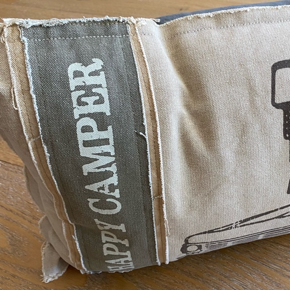 HAPPY CAMPER throw pillow-like new! - Picture 4 of 10
